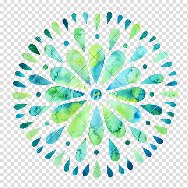 yellow and green floral decor, Watercolor painting Mandala , watercolor butterfly transparent background PNG clipart