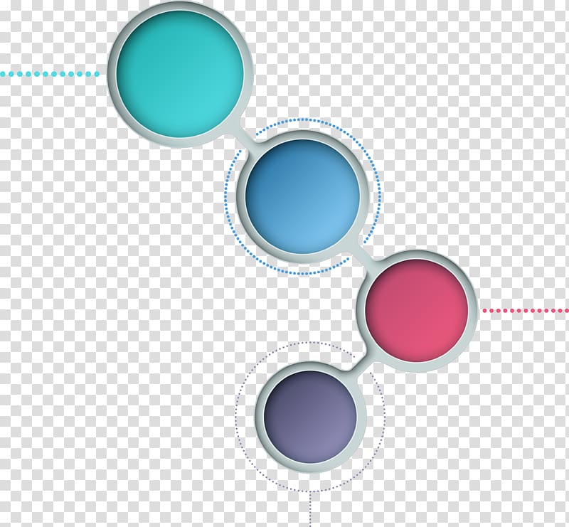 multicolored molecule , Infographic Diagram Chart Illustration, PPT element transparent background PNG clipart