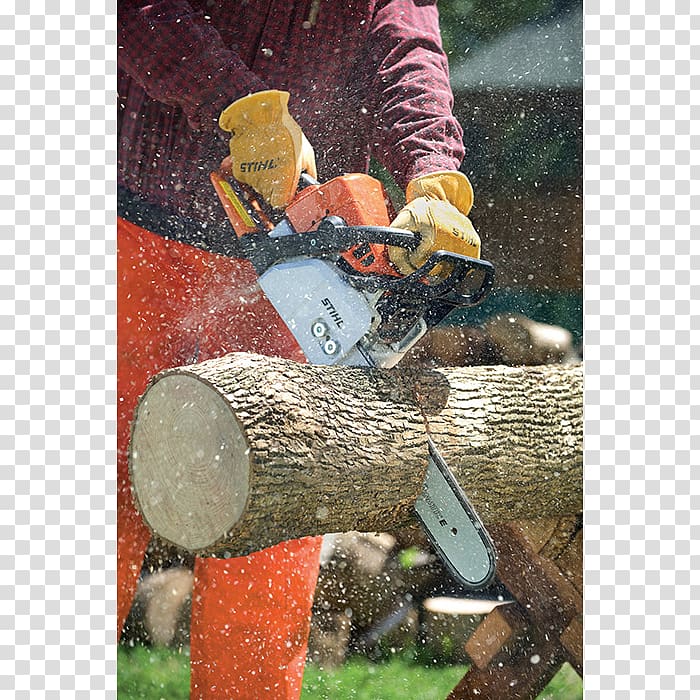 Tree Stihl MS 170 Chainsaw, New Company Ad transparent background PNG clipart