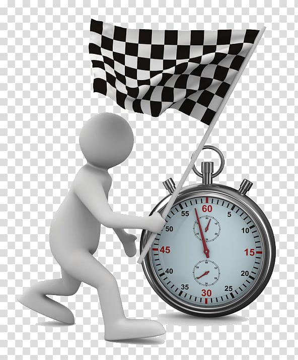 person holding white and black checked banner near stopwatch illustration], Loan Contract Service, End holding flag 3d villain transparent background PNG clipart
