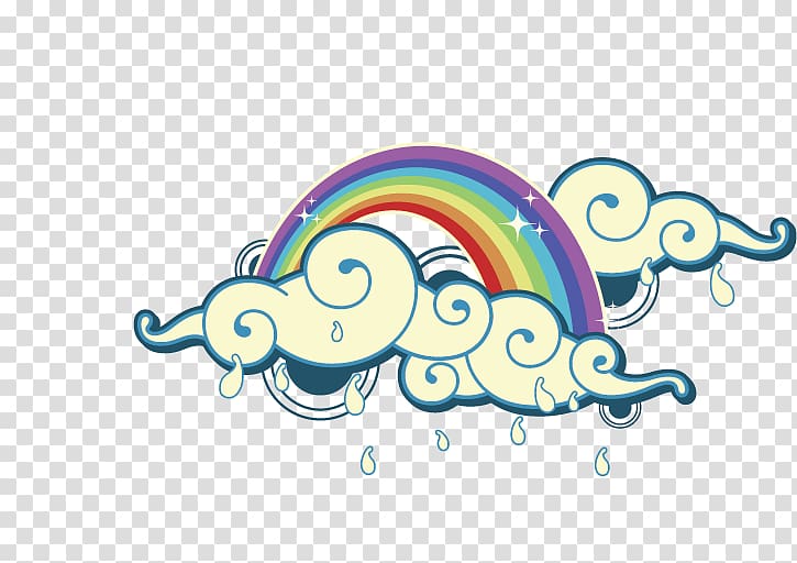 Cloud Rainbow, material clouds transparent background PNG clipart
