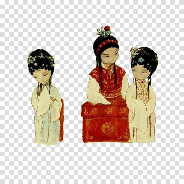 Dream of the Red Chamber Xue Baochai Lin Daiyu Jia Baoyu Jia Qiaojie, A dream of Red Mansions illustration figures Bao Chai transparent background PNG clipart