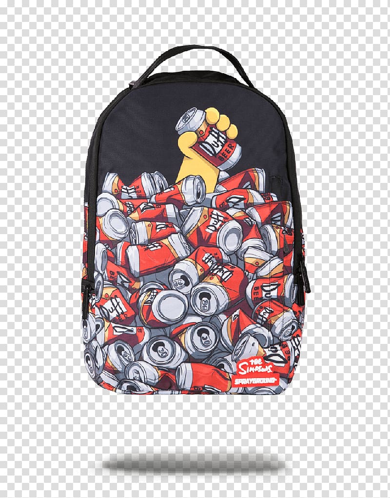 Duff Beer Homer Simpson Sprayground Marvel Civil War Backpack, beer transparent background PNG clipart