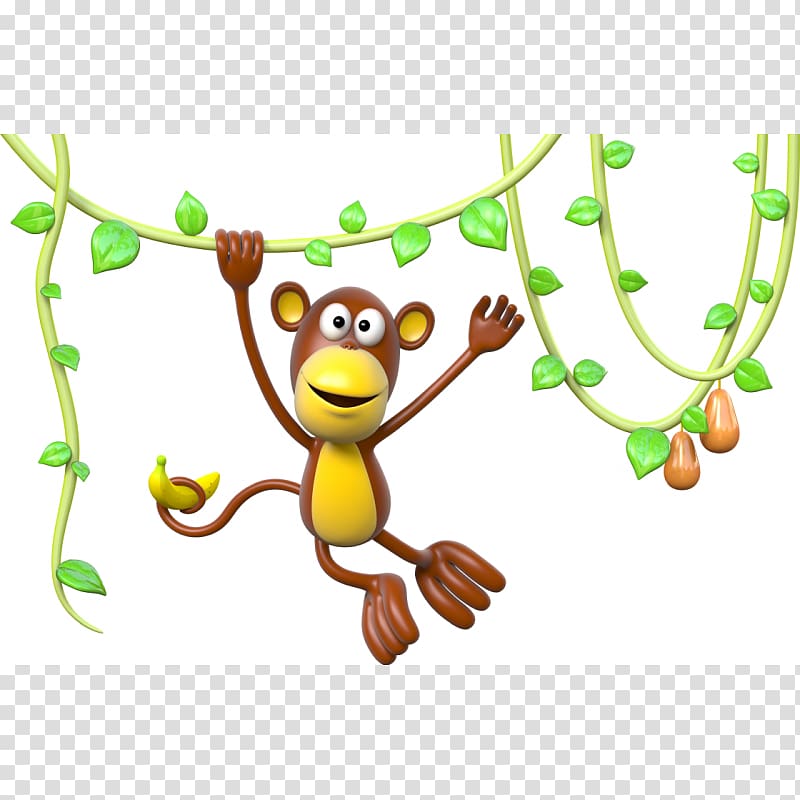 Liana Monkey Sticker Tree , monkey transparent background PNG clipart