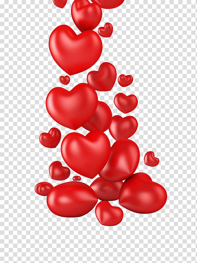 Heart Valentines Day , Floating Heart transparent background PNG clipart