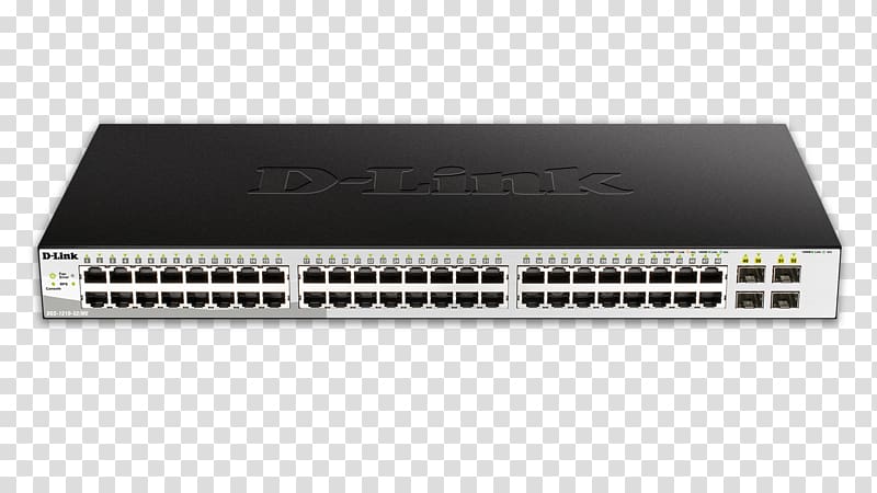 Gigabit Ethernet D-Link Network switch 1000BASE-T Small form-factor pluggable transceiver, 10 Gigabit Ethernet transparent background PNG clipart