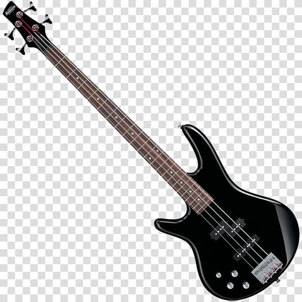 black electric bass guitar , Bass guitar Ibanez Double bass String Instruments, Bass Guitar transparent background PNG clipart
