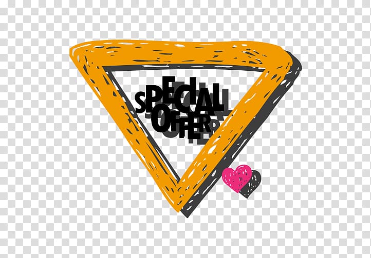 Dialog box Triangle, dialog inverted triangle orange transparent background PNG clipart
