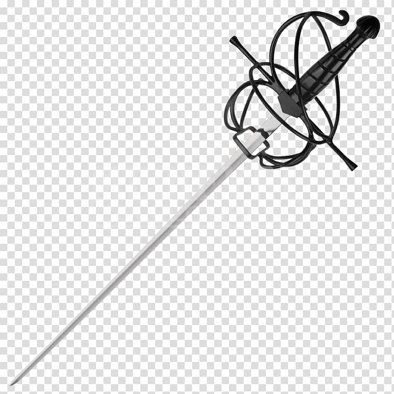 Rapier Fencing Sword Duel Foil, Sword transparent background PNG clipart
