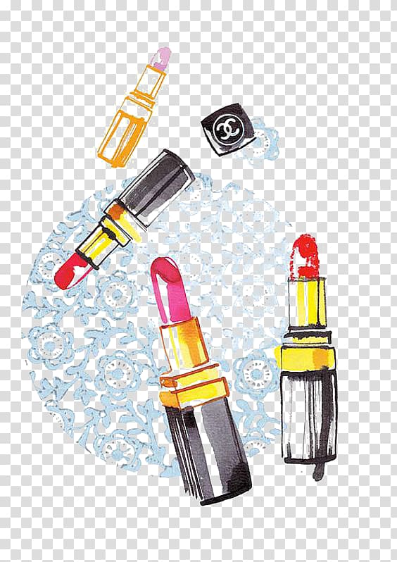 Chanel Lipstick Cosmetics Illustration, Lipstick graffiti transparent background PNG clipart