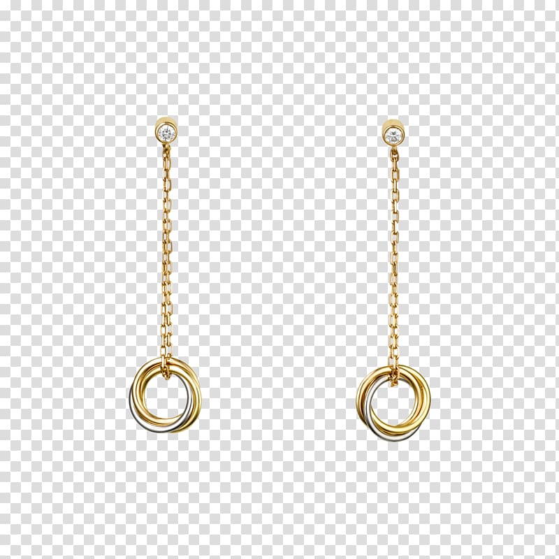 Earring Cartier Jewellery Gold Diamond, earring transparent background PNG clipart