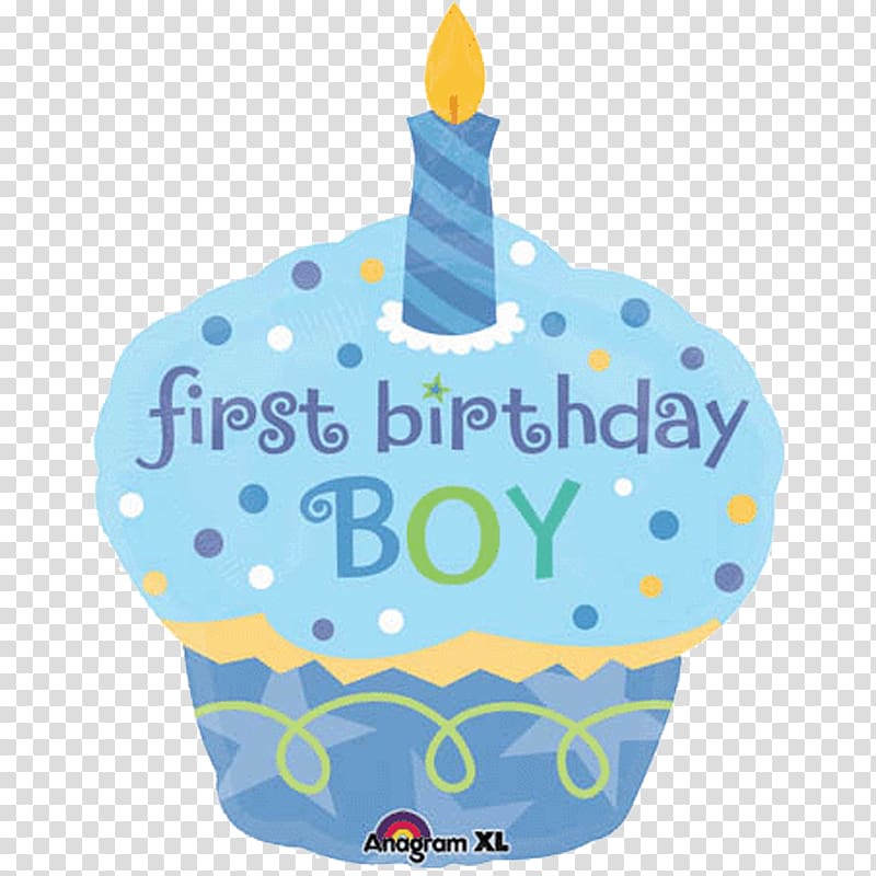 Birthday cake Balloon Party Inflatable, One Year Old! transparent background PNG clipart