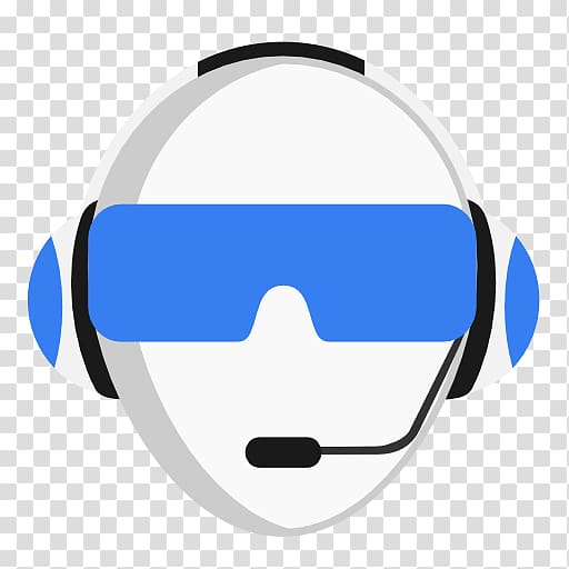 person wearing headset and sunglasses icon, blue audio equipment sunglasses, Media ventrilo transparent background PNG clipart