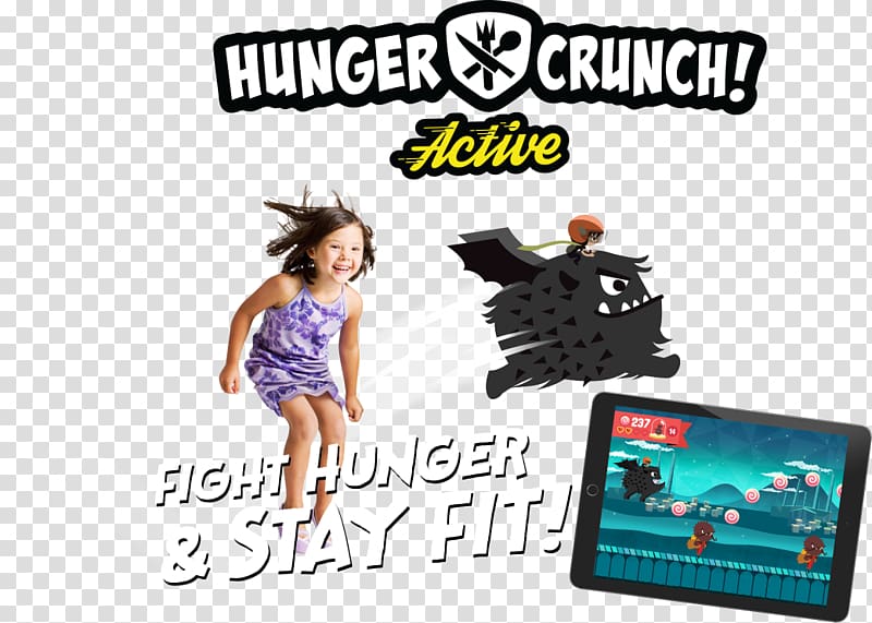 Hunger Crunch Game Logo Brand Font, real clap transparent background PNG clipart