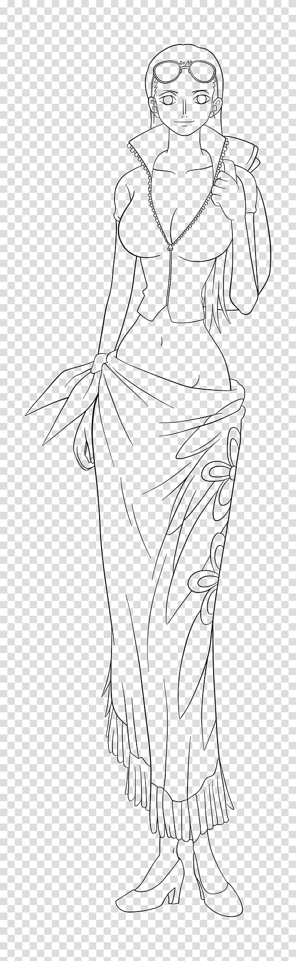 Figure drawing Line art Sketch, nico robin transparent background PNG clipart