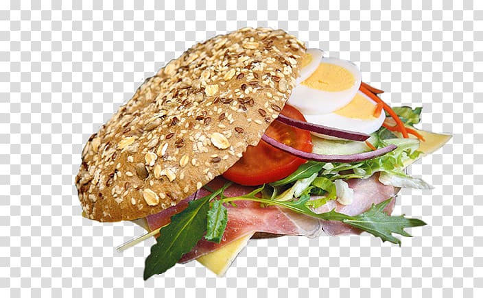 Breakfast sandwich Vegetarian cuisine Veggie burger Junk food Hamburger, granola bar transparent background PNG clipart