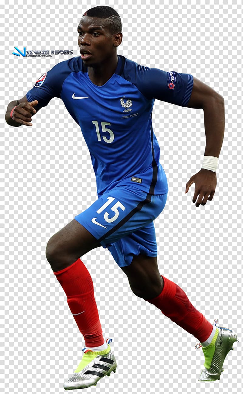 soccer player running illustration, Paul Pogba France national football team Team sport Jersey, france football team transparent background PNG clipart