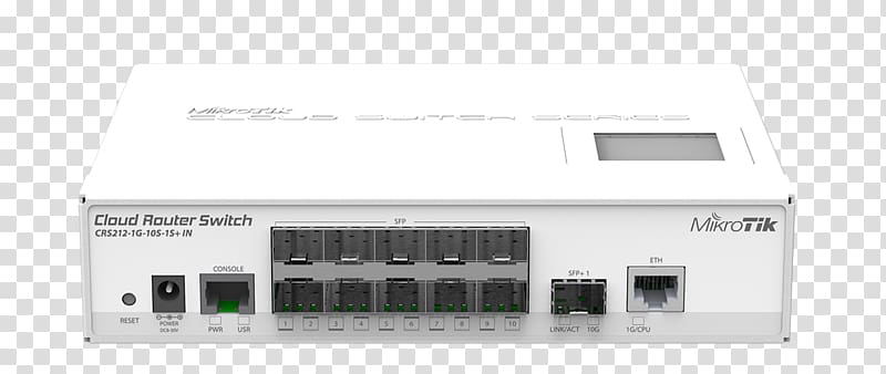 MikroTik CRS106-1C-5S Small form-factor pluggable transceiver Network switch Gigabit Ethernet, ethernet transparent background PNG clipart