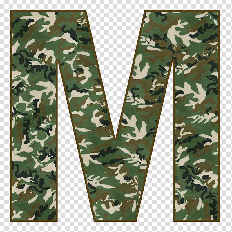 black, green, and beige camouflage letter M , Letter Alphabet Military camouflage, CAMOUFLAGE transparent background PNG clipart