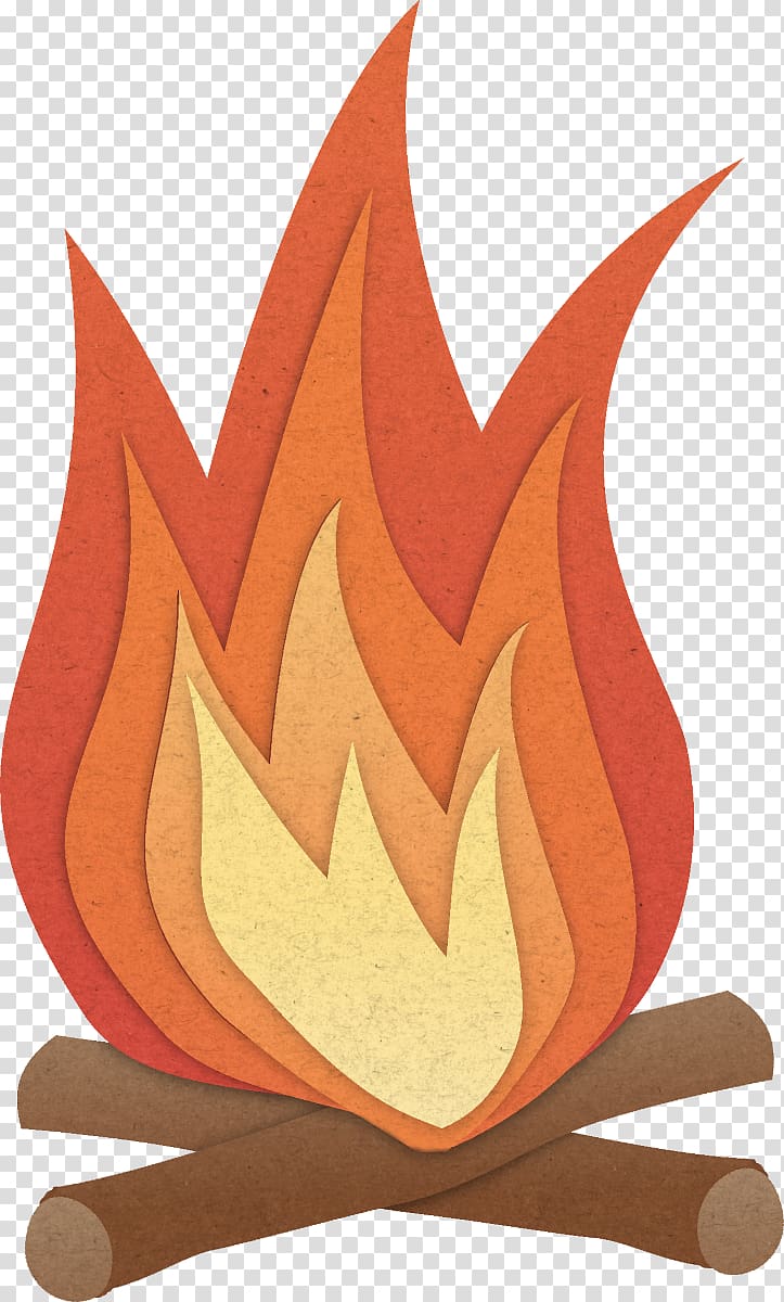 Animation Campfire, Hand-painted campfire material free to pull transparent background PNG clipart