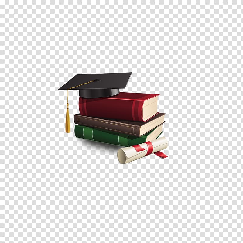 Graduation ceremony Square academic cap Diploma , book transparent background PNG clipart