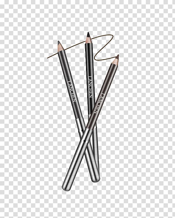 Modern Natural gray-blue pencil cosmetic show transparent background PNG clipart