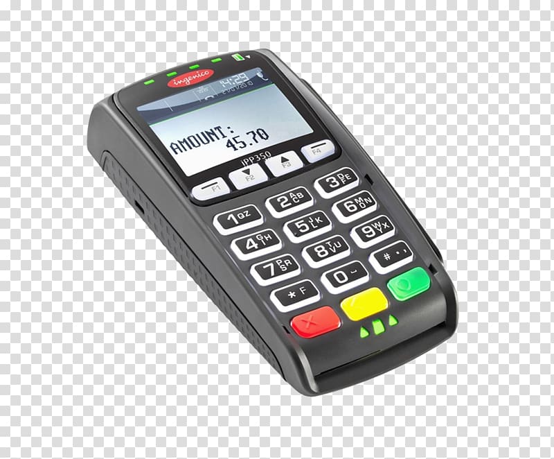 PIN pad EMV Point of sale Contactless payment Ingenico, credit card transparent background PNG clipart