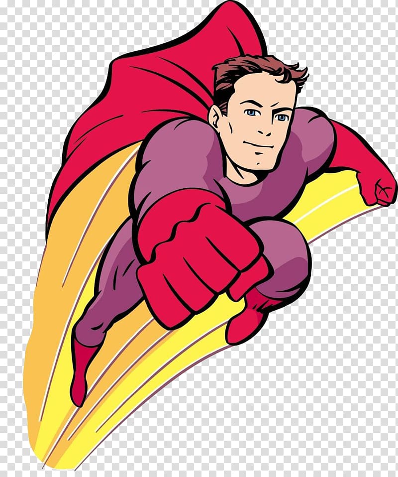 Superman The Marvel Super Heroes Superhero Cartoon Villain, Cartoon superman transparent background PNG clipart