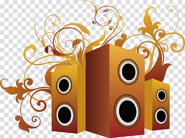 three speakers, Loudspeaker Adobe Illustrator, Audio speakers pattern transparent background PNG clipart