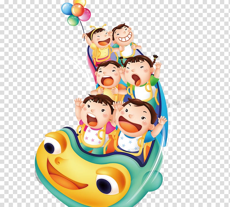 Roller coaster , Cartoon doll transparent background PNG clipart