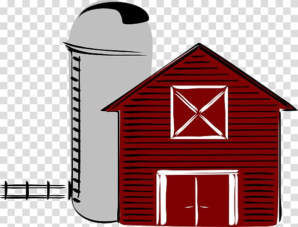 Silo Black and White Farm Barn , Cute Barn transparent background PNG clipart