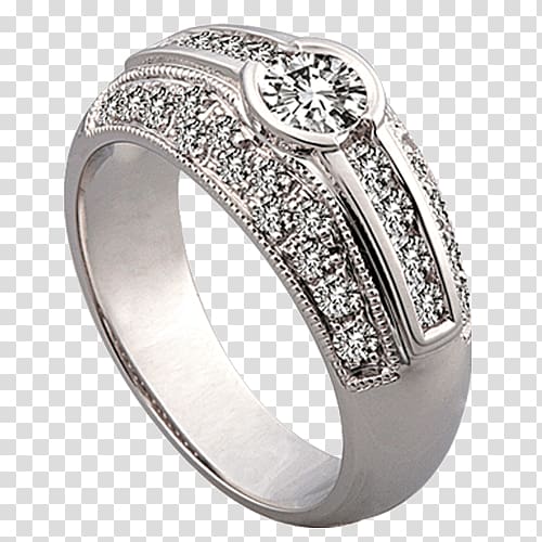 Wedding ring Silver Platinum Product design, transparent background PNG clipart