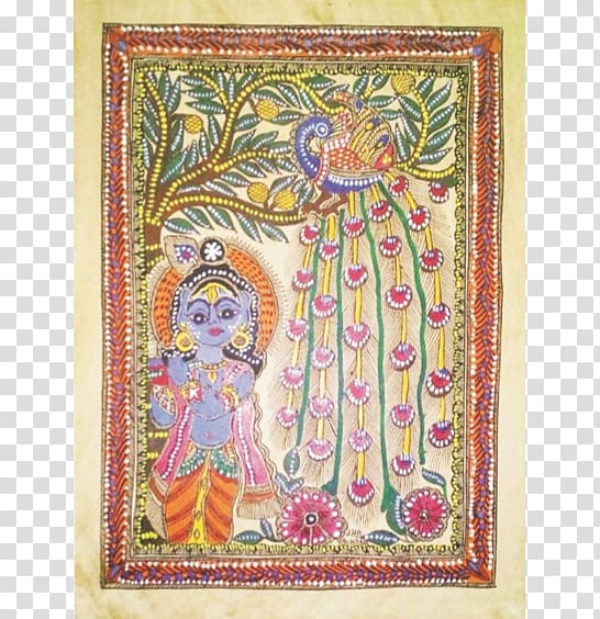 Madhubani, India Painting Krishna Madhubani art Mithila, painting transparent background PNG clipart