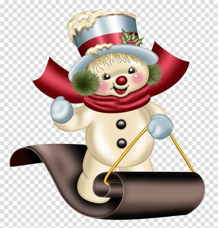 Christmas ornament Snowman Idea , Skiing snowman transparent background PNG clipart