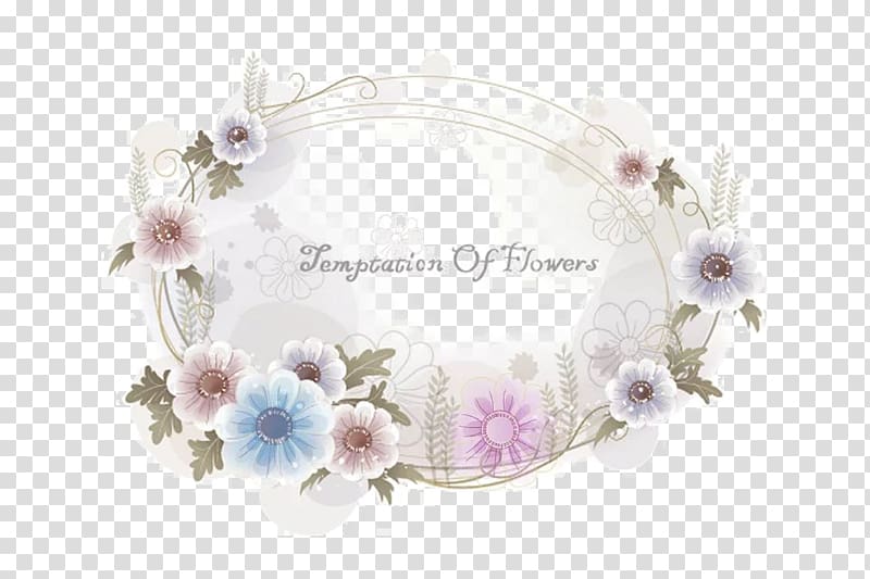 Flower frame Euclidean , Beautiful garland transparent background PNG clipart