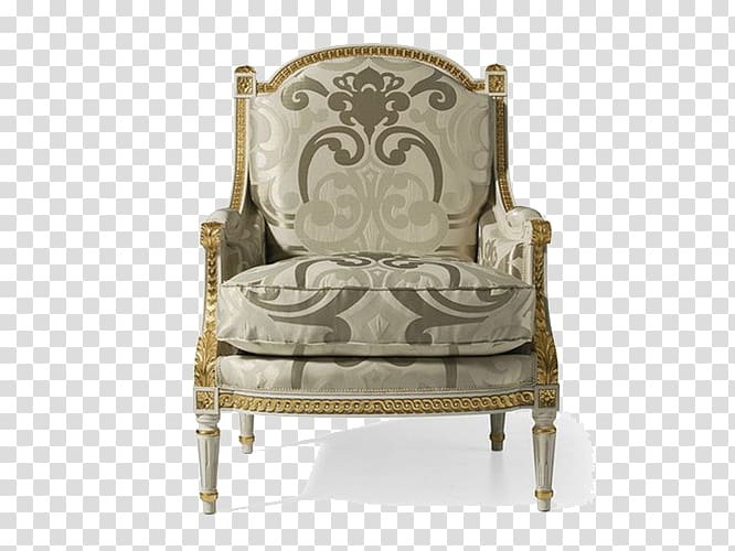 Wing chair Couch Furniture Louis XVI style Leather, Single sofa transparent background PNG clipart