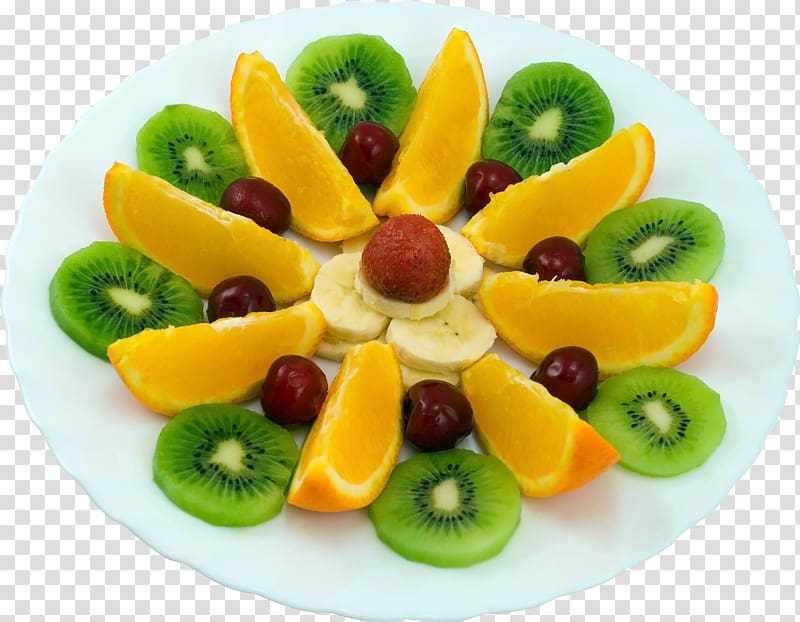 Fruit salad Auglis Dish, Kiwi banana orange compote transparent background PNG clipart