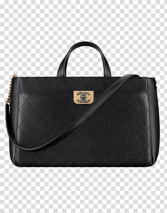 Chanel Briefcase Tote bag Bag collection Handbag, Black straight Line transparent background PNG clipart