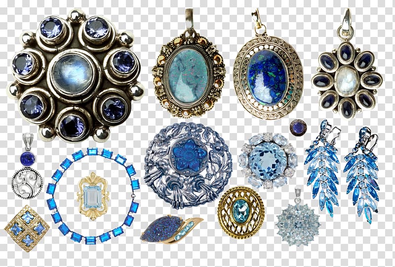 Earring Jewellery , Sapphire Pendant transparent background PNG clipart