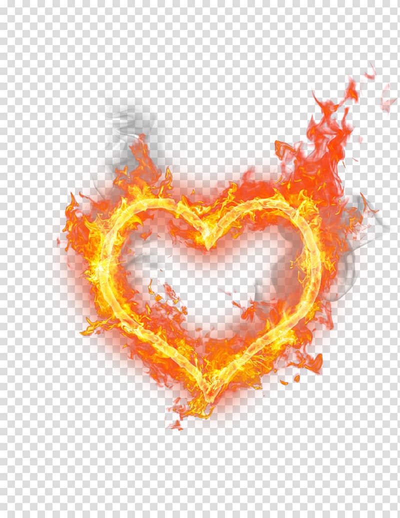 heart-shaped fire transparent background PNG clipart