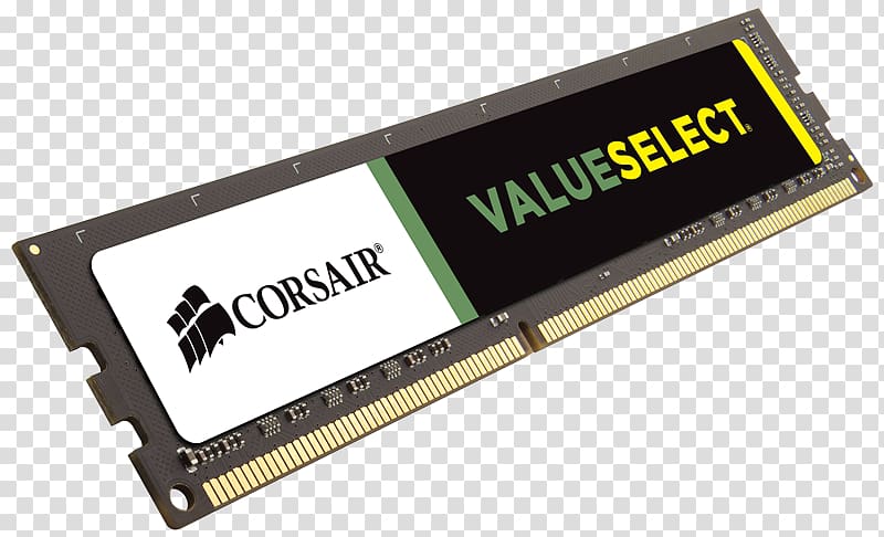 CORSAIR ValueSelect 16GB 288-Pin DDR4 SDRAM DDR4 2666 Desktop Memory Model CMV16GX4M1A2666C18 DDR3 SDRAM Corsair Components, 8GB RAM transparent background PNG clipart