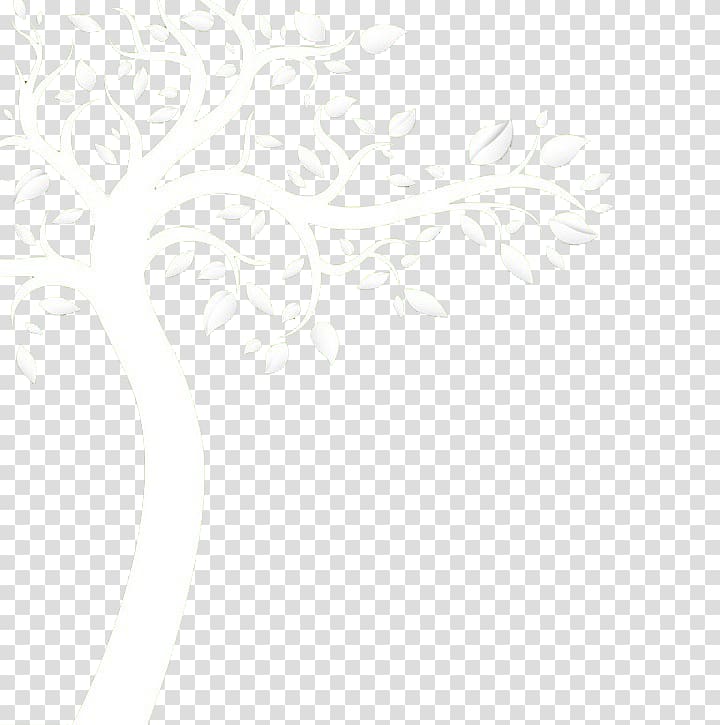 White Black Pattern, Creative paper-cut tree transparent background PNG clipart