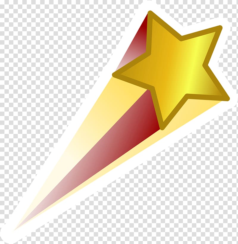yellow and red star illustration, Red Gold Shooting Star transparent background PNG clipart