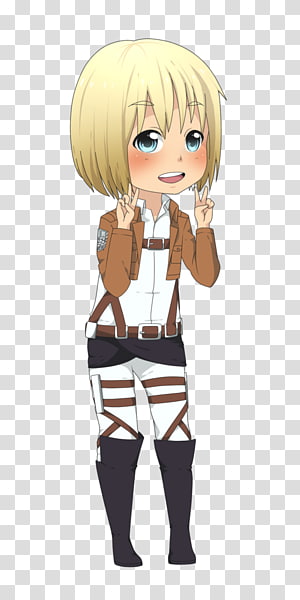 Brown hair Cartoon Mangaka, aot armin transparent background PNG clipart thumbnail