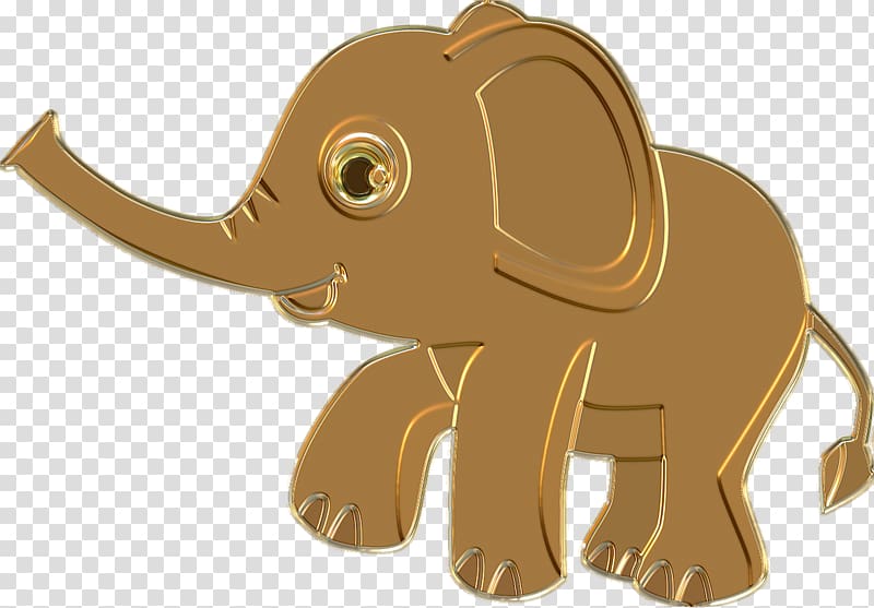 Indian elephant African elephant Elephant Gold Elephantidae , cartoon elephant transparent background PNG clipart