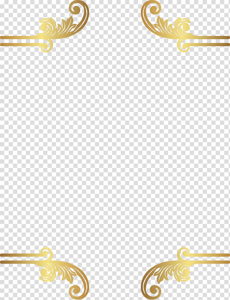 Decorative arts , gold borders transparent background PNG clipart