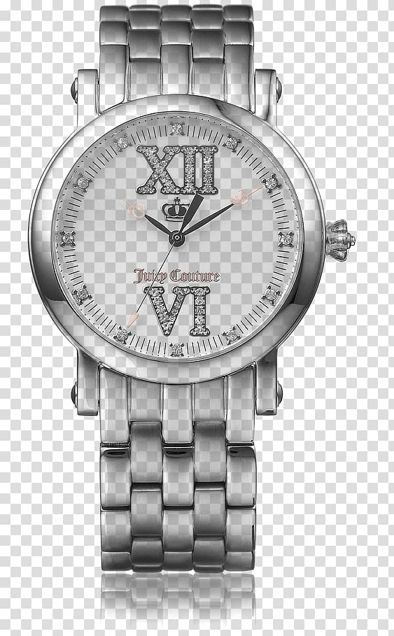 Watch Quartz Crystal, White dial inlaid crystal watches transparent background PNG clipart