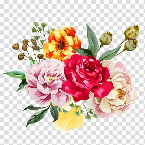 Floral design Watercolor painting Flower, painting transparent background PNG clipart