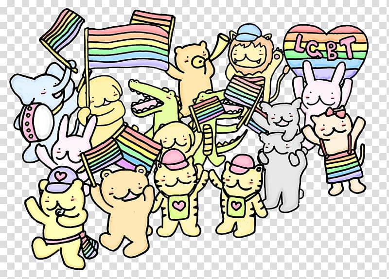 Sexual minority Cartoon Pride parade , others transparent background PNG clipart