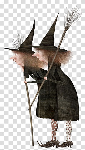 two witches, Halloween costume Brujarella Groundhog Day Party, Female Witch transparent background PNG clipart thumbnail